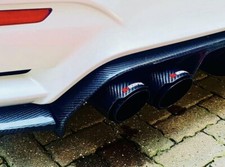 GLOSS BLACK CARBON FIBRE AKRAPOVIC EXHAUST TIPS 3.5” BMW F82 F83 M4 & COMP 