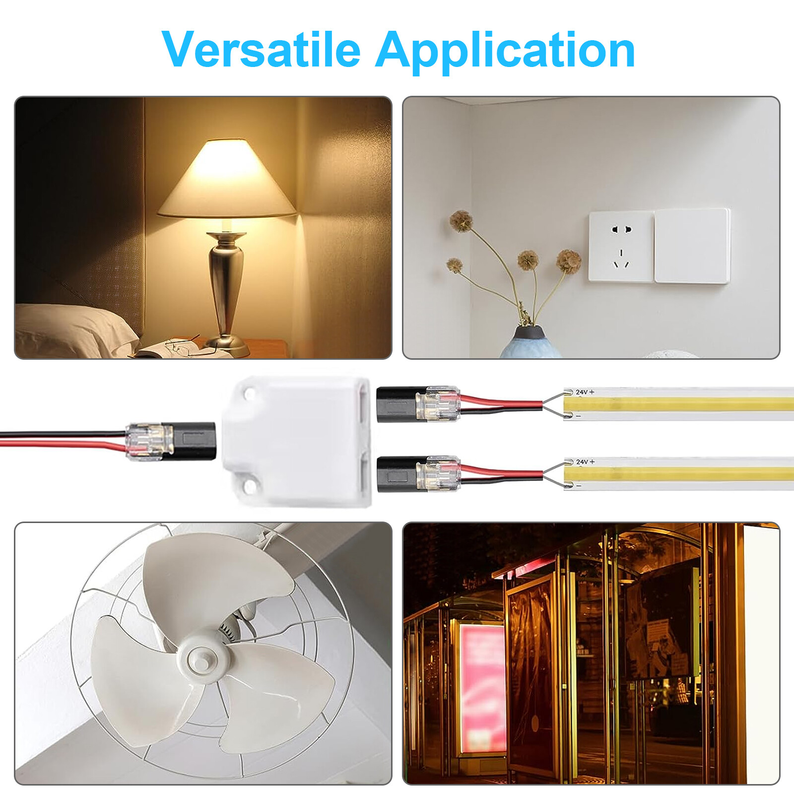 50PCS Double-Wire Cable Plug-in Connector with Locking Buckle, AWG 18-22