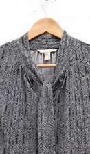 BANANA REPUBLIC - Top elegante senza maniche nero+bianco -UK10 - condizioni immacolate