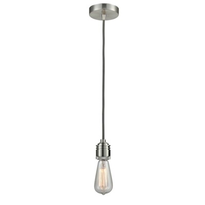 Innovations Winchester Bare Bulb Mini Pendant, SN/Gray - 100SN-10GY-2SN ...