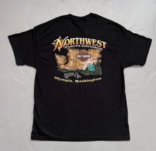 Vintage Harley Davidson Y2K Bar & Shield Motorcycle T-Shirt Made In USA NWT L