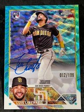 2023 Topps Chrome AQUA WAVE REFRACTOR ROOKIE AUTO Luis Liberato 012/199