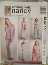McCall's Pattern M4312 Sewing with Nancy Easy Leisurewear 2003 UNCUT/FF 8-22