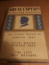 Vintage 1930 "Great Captain" Three Lincoln Novels by Honore Morrow