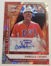 2021 Elite Extra Edition Harold Grant Red Parallel Autograph Prospect 4/5