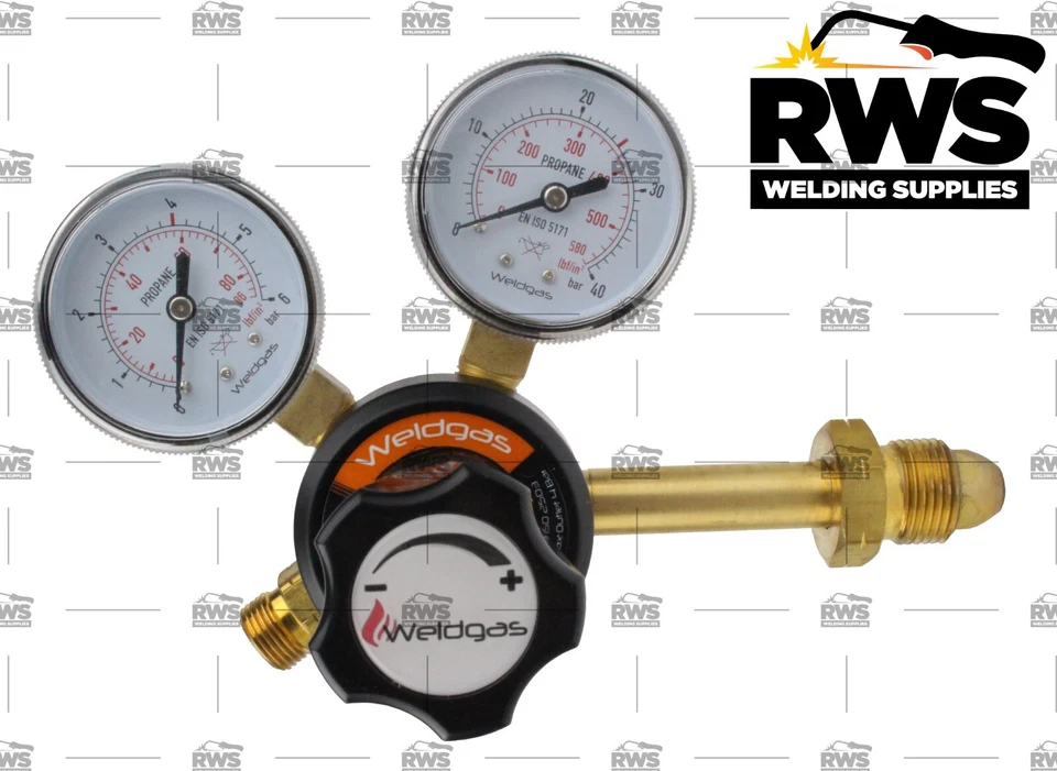 Propane Gas Regulator with 2 Gauges Welding Oxygen Cutting Reg OXY Two Gauge