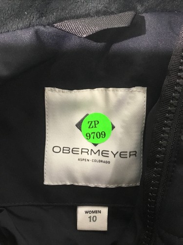 Obermeyer Women’s Size 10 Tuscany II Black Hooded Winter Coat ZP-9709 - Picture 6 of 6