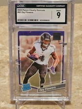 2023 Panini Clearly Donruss #92 Zay Flowers CGC Mint 9 Ravens