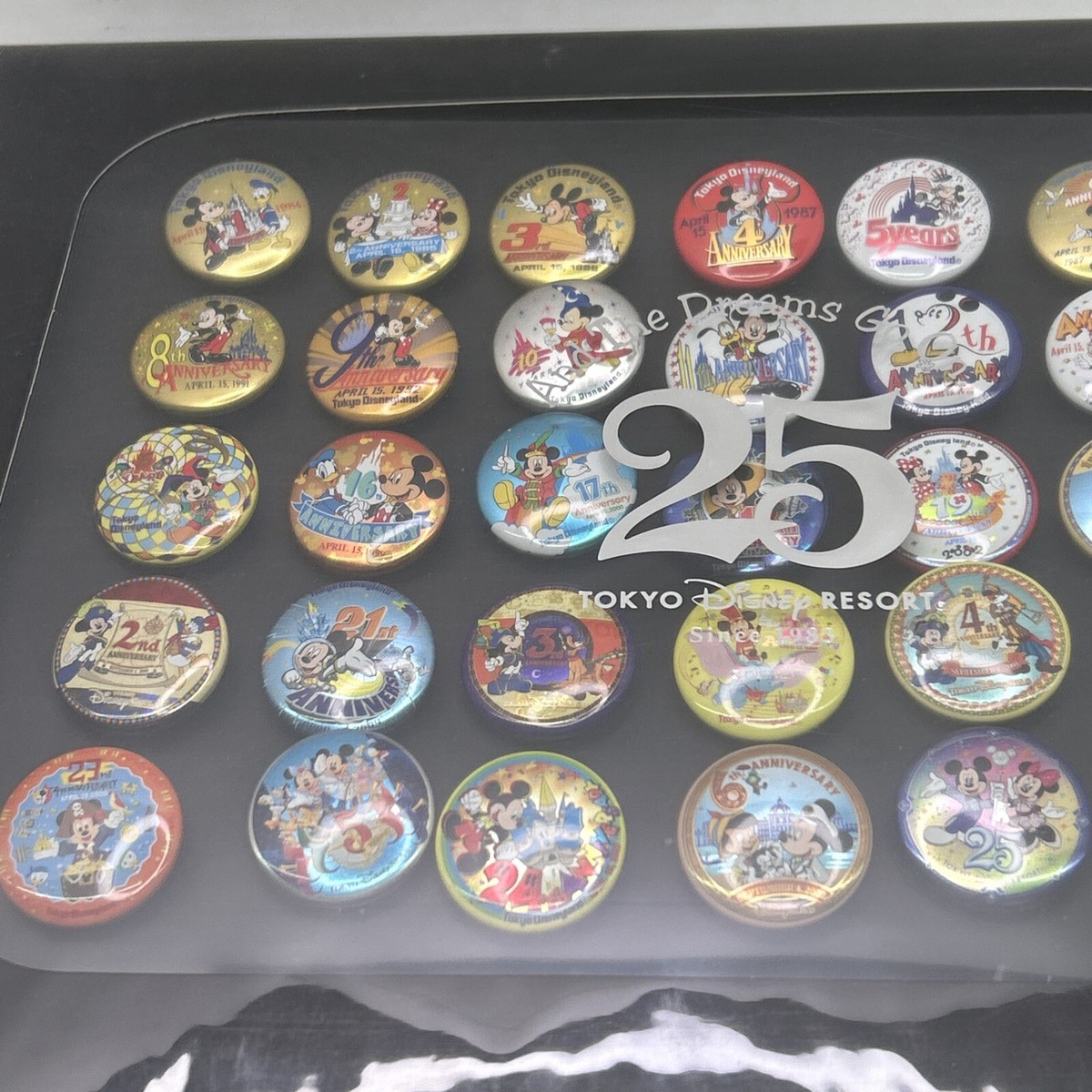 Tokyo Disney Resort 25th Anniversary Button Set Disney Sea | eBay