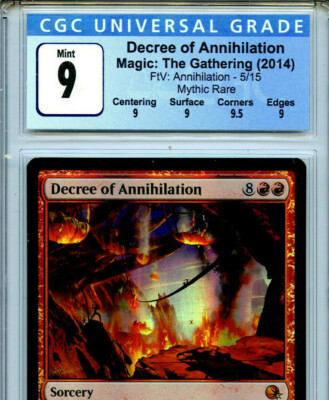 MTG Decree of Annihilation 9.0 FTV Annihilation Mystic Rare Foil