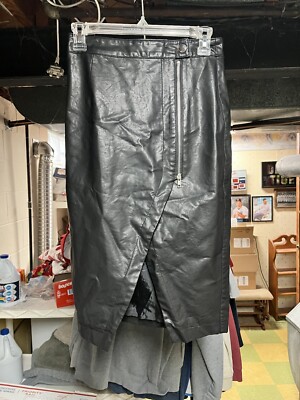 Forever 21 Black Faux Leather Pencil Skirt Size Small