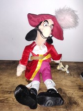 Disney Store Captain Hook Plush Pirate 20" inch doll from Peter Pan movie