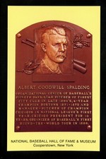 Sports chrome postcard Baseball Hall of Fame NY Scenic Art T7A Albert Spalding