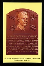 Sports chrome postcard Baseball Hall of Fame NY Scenic Art T7A Albert Spalding