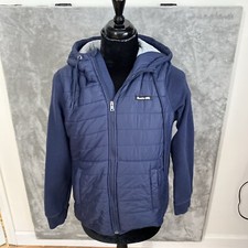 Roots Canada Women’s Xl Blue Puffer Jacket With Hood Nylon