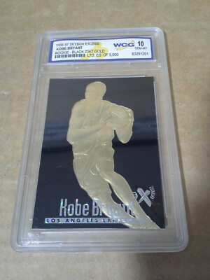 1996-97 SKYBOX EX-2000 Kobe Bryant RC WCG 10 BLACK 23 KT Gold 1349