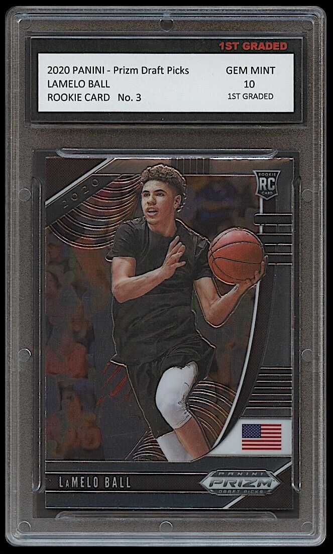 LAMELO BALL 2020-2021 PANINI PRIZM 1ST GRADED 10 ROOKIE CARD CHARLOTTE