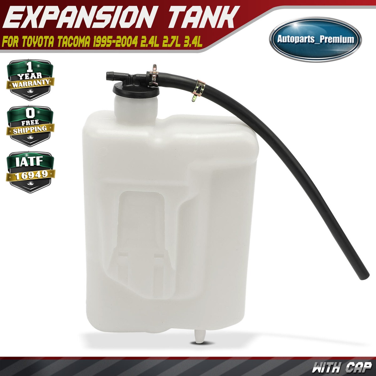 Radiator Overflow Bottle Reservoir with Cap for Toyota Tacoma 1995 