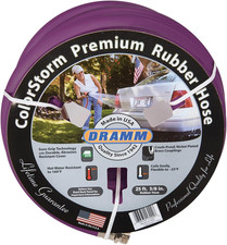 Colorstorm Premium Rubber Garden Hose   50 Ft Heavy Duty 5/8" Water Hose   Kink