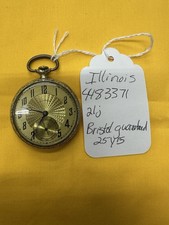 Illinois Grade 274 12s 21j 1923 Vintage Pocket Watch RUNS