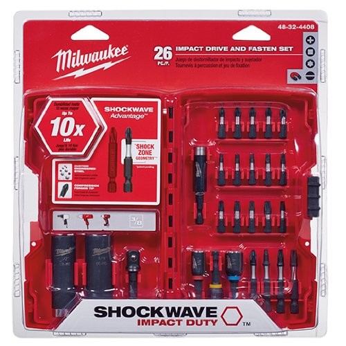 Электроинструменты Milwaukee 48-32-4408 Milwaukee состоящие из 26 частей с ударно-волновым приводом и 7490₽