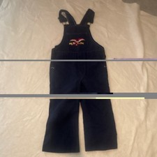 Unisex vintage Denim Overall One of a kind hand made Eagle Embroidered 3/4t