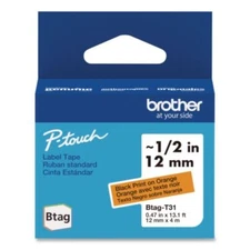 Brother International BTAGT31 Genuine P-touch Btag Label Tapes, 0.47" X 13.1 Ft,