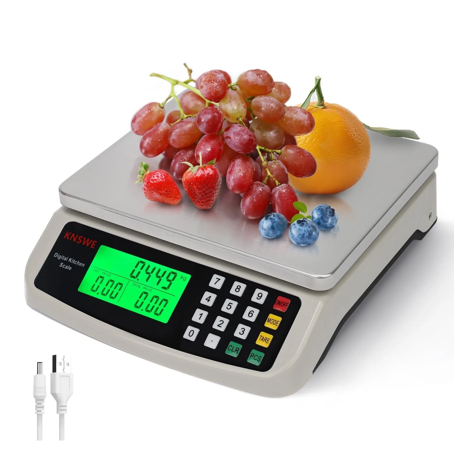 Balanza Digital Commercial 88 Libras 40 kg De Cocina Bascula Para Pesar Comida‏
Opens in a new windo