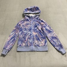 Ivivva By Lululemon Hoodie Girls 8 Purple Tropical Palm Casual Outdoor Workout