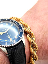 9ct Yellow Gold Rope Bracelet. 7.5"/20cm, 9mm wide. 23.9g. 2550 c60