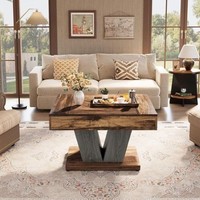 Tribesigns HOGA-JW0714 Square Coffee Table Industrial MDF Brown
