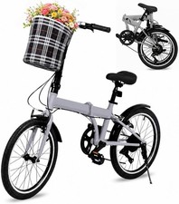 20" Folding Bike,Shimano 6 Speed Commuter City Bike,85% Pre-Assemble