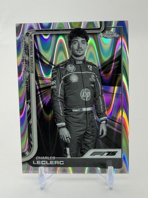 Charles Leclerc 2025 Topps Chrome F1 #3 Portrait Black & White RayWave Refractor