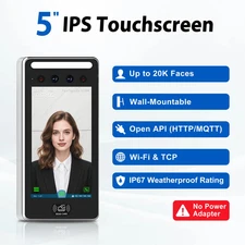 Metal Waterproof Outdoor Biometric Face Recognition RFID Access Control Time Att