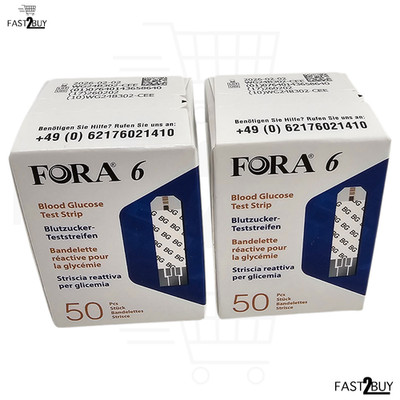 FORA 6 Blutzucker Teststreifen 2x50 Stück Blood Glucose  Ablaufdatum 02.02.2026