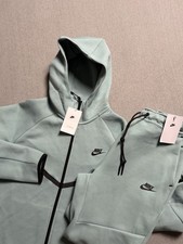 Nike Tech Fleece Track Suit Mens M Cannon Green Joggers Pants Sportswear Set