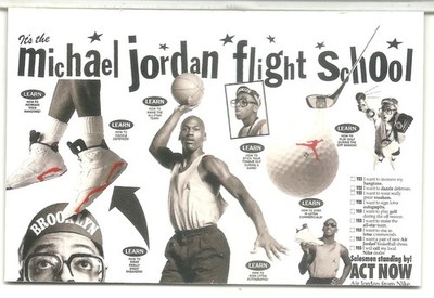 1991 Micheal Jordan Spike Lee Nike Trading Card #6 Flight School   L@@K
