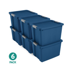 Sterilite Large Latching Storage Tote, 20 Gallon Plastic Storage Bin with Latch