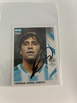 Hernan Crespo Autogramm Panini World Cup 2006 WM Sticker signiert Argentinien