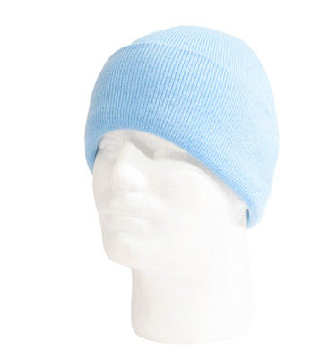 DELUXE FINE KNIT WATCH CAP BEANIE IN LIGHT BLUE