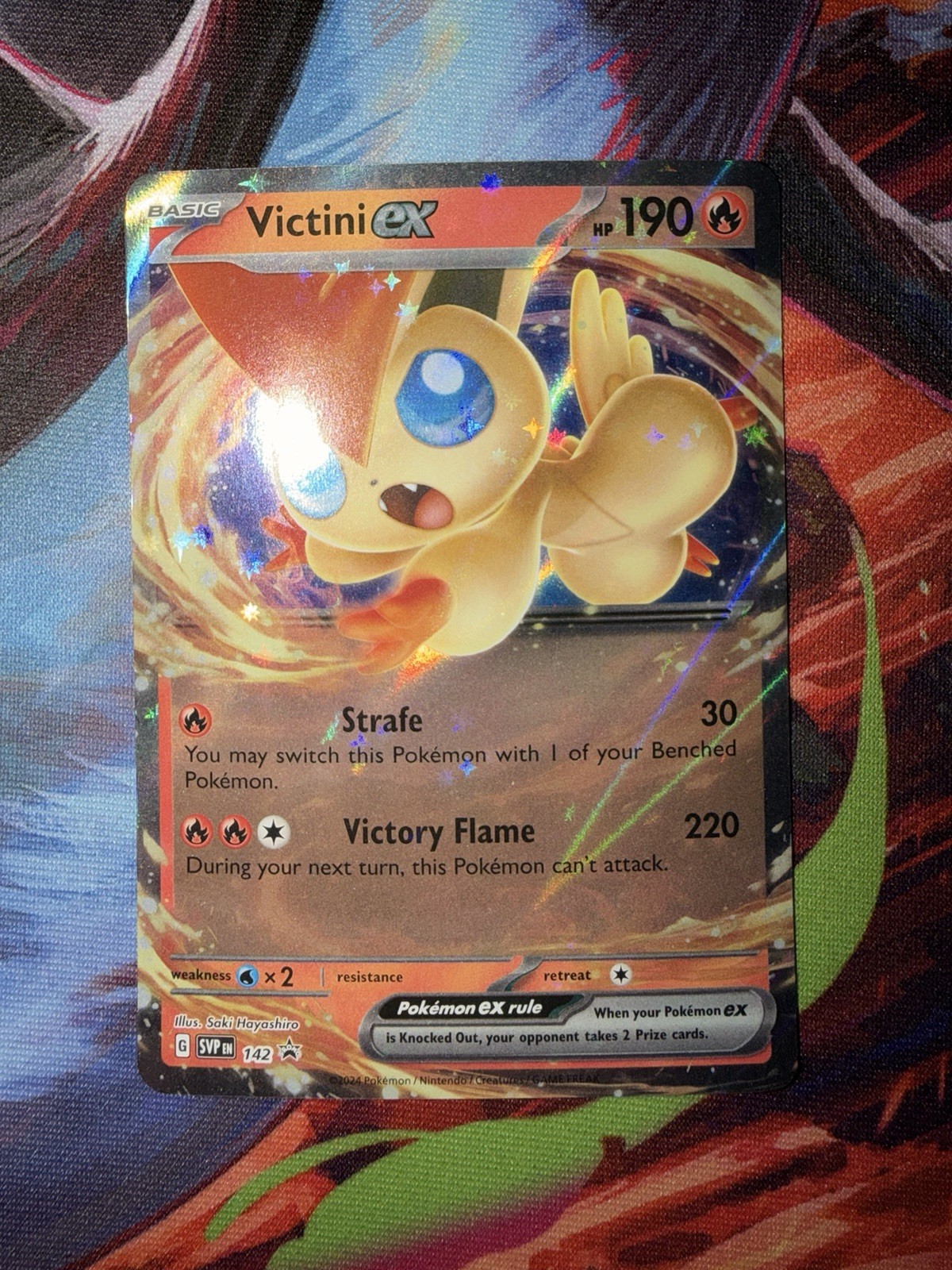 Victini EX 142 Black Star Promo 2024 Pokemon Scarlet & Violet Promo Card NM