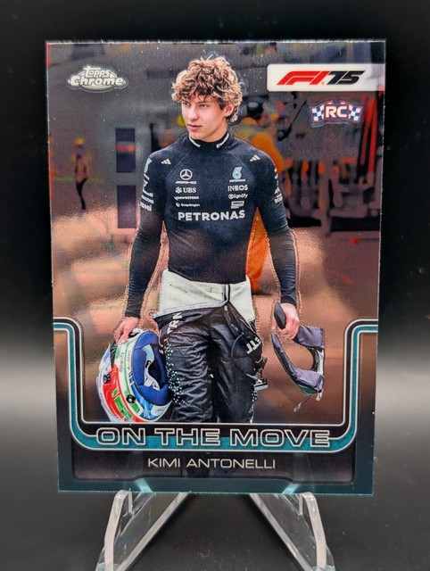 Kimi Antonelli 185 Topps Chrome F1 On The Move Rookie