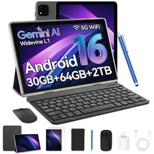 2026 Android 16 Tablet with Keyboard, 10.1 inch Tablets PC with Gemini AI, 30...