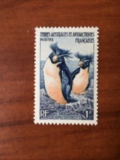 TAAF Yvert Num 3 ** MNH Manchots gorfous ANNEE 1956