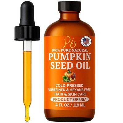 Pumpkin Seed Oil for Hair Growth, 100% Pure Cold-Pressed Unrefined Made in USA