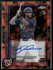 2025 Topps Chrome Dylan Crews Orange Lava Refractor Auto RC /35 #RA-DC