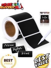 60/120pcs Stickers Labels Black Chalkboard Chalk Pen Set Kitchen Spice Jam Jar