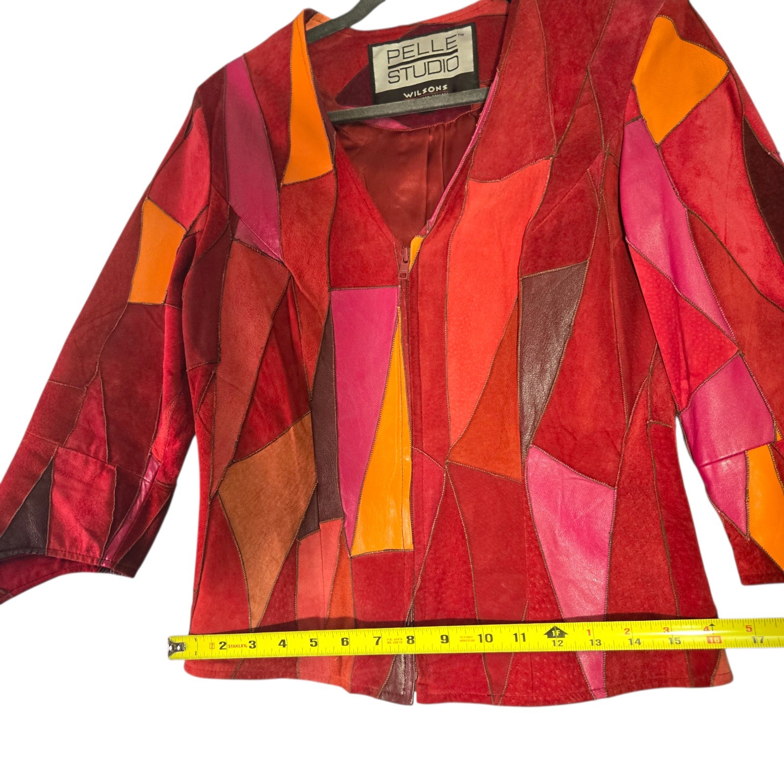 Wilsons Pelle Studio Patchwork Leather Jacket Wom… - image 7