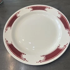 Vintage Homer Laughlin  China Company 13 1/4 Serving Platter Maroon MCM 