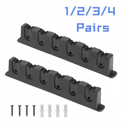 Fishing Rod Rack Vertical Holder Wall Mount Storage Horizontal Stand Boat US New